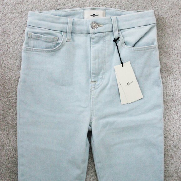 NEW 7 for All Mankind UHR High Rise Light Wash Skinny Ankle Denim Jeans, Size 26 - Picture 4 of 11